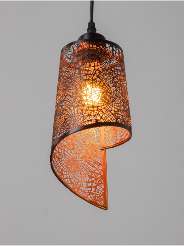 Светильник Светильник "Манчестер" (Вышивка) 1х40Вт Е27 черный 12,5х12,5х24+100см