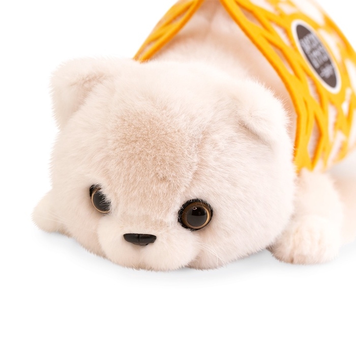 Мягкая игрушка Мягкая игрушка "Кот Барсик в сумке белый" 35 см B1000/35