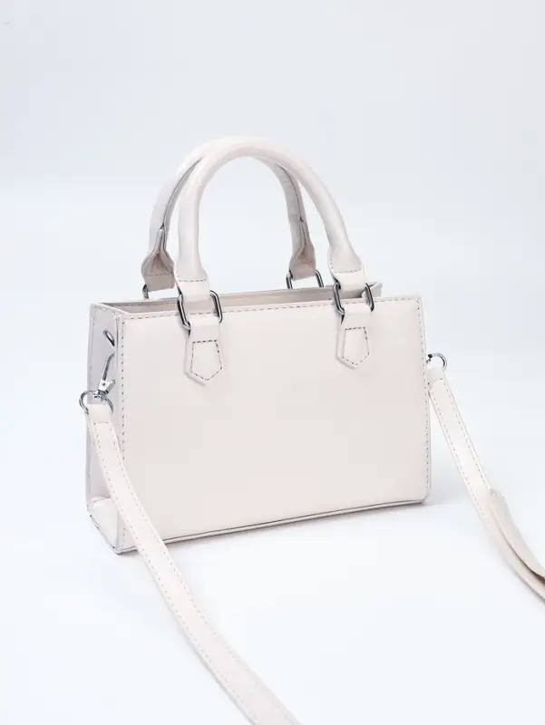 Сумка женская тоут на молнии, 20&times;8&times;14 см, белая