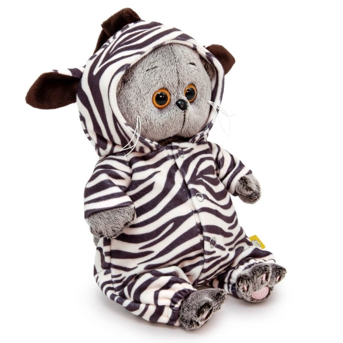 Мягкая игрушка «Басик Baby в комбинезоне «Зебра», 20 см Мягкая игрушка «Басик Baby в комбинезоне «Зебра», 20 см