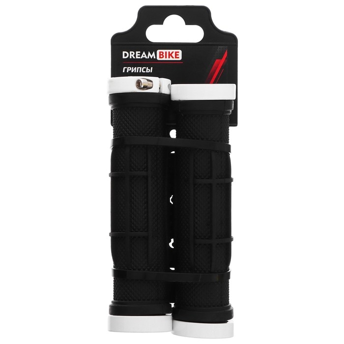 Грипсы 130 мм, lock on, цвет чёрный/белый Грипсы 130 мм, lock on, цвет чёрный/белый