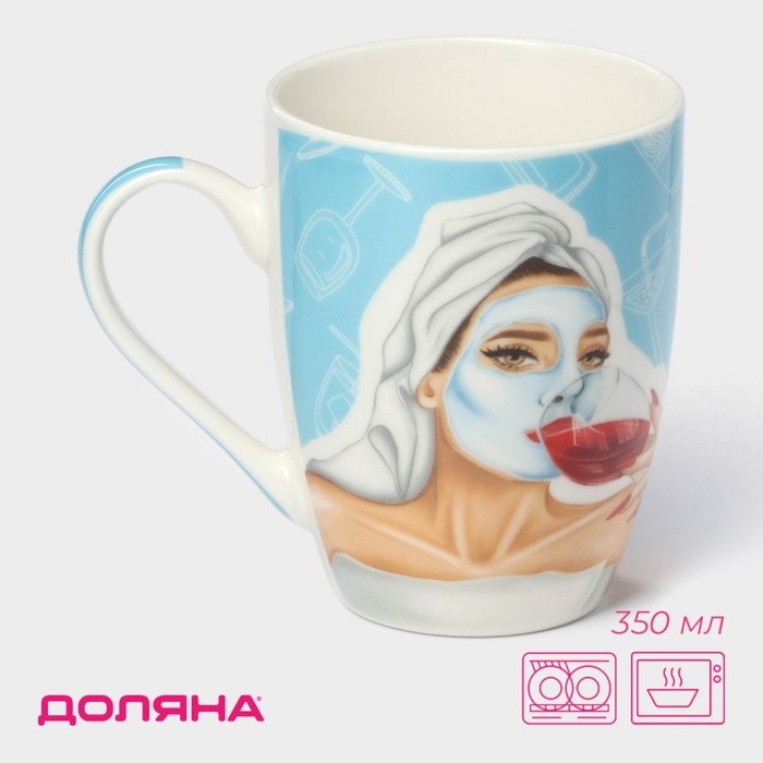 Кружка фарфоровая Доляна «Винишко», 350 мл Кружка фарфоровая Доляна «Винишко», 350 мл