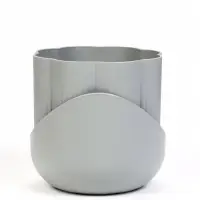 Горшок цветочный &laquo;Лаура&raquo;, пластиковый, с поддоном, 1.6 л, 14&times;14&times;12.5 см, серый