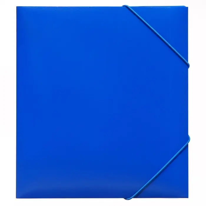 Папка на резинке А5, 500 мкм, Calligrata, корешок 30 мм, тиснение &laquo;песок&raquo;, синяя