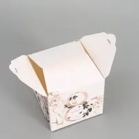 Коробка подарочная складная, упаковка, &laquo;8 марта, золотой&raquo;, 12&times;12&times;12 см