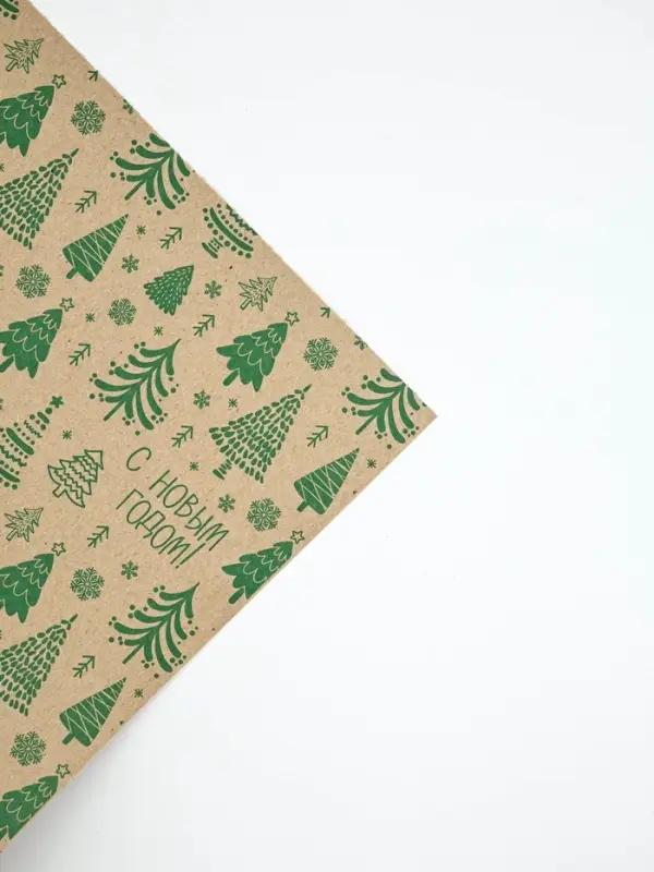 Бумага в тубусе крафтовая в рулоне &laquo;Зима&raquo;, 0.68 &times; 7 м