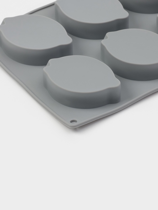 Форма для выпечки и муссовых десертов KONFINETTA «Лимон», силикон, 8 ячеек (5,2×4,2 см) 30×17,4×2,3 см, серая Форма для выпечки и муссовых десертов KONFINETTA «Лимон», силикон, 8 ячеек (5,2×4,2 см) 30×17,4×2,3 см, серая