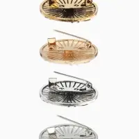 Брошь "Конгреф" листья,  (фас 12шт), цвет МИКС