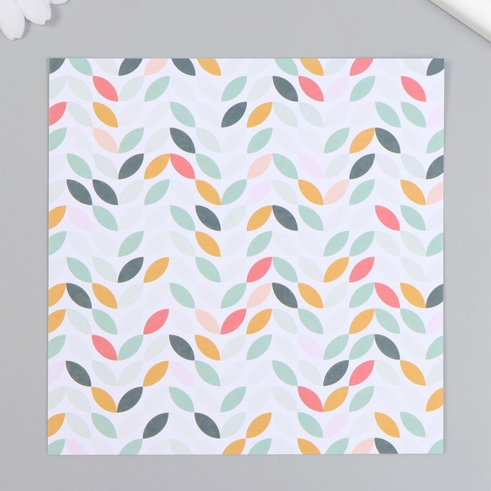 Набор бумаги для скрапбукинга 24 листа 12 дизайнов Набор бумаги для скрапбукинга 24 листа 12 дизайнов "Лиса в лесу" 160 гр 15,2х15,2 см