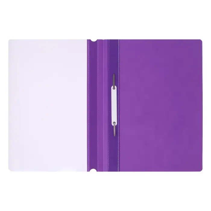 Папка-скоросшиватель Calligrata, А4, 120 мкм, фиолетовая, прозрачный верх