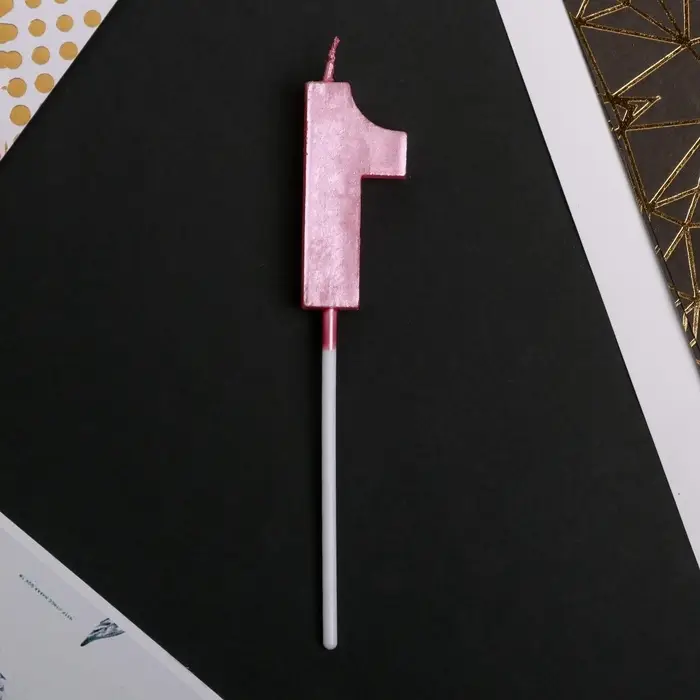 Свеча для торта, цифра &laquo;1&raquo;, 11.5&times;2.3 см