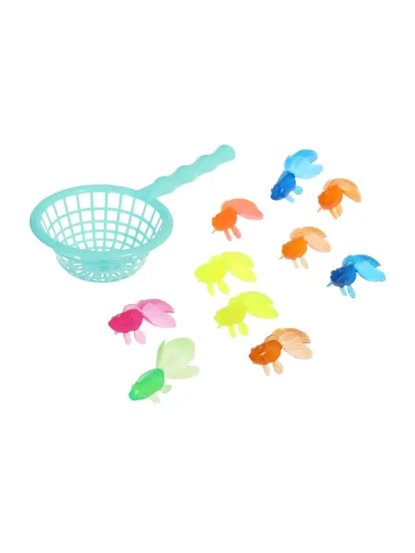 Игровой набор &laquo;Весёлая рыбалка&raquo;, 10 рыбок, сачок, МИКС