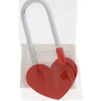 Замок навесной ТУНДРА Сердечко, сувенирный, цвет красный