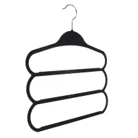 VETTA Вешалка-органайзер, 3 уровня, 36х40.5х0.6 см, пластик с покрытием Soft-touch, черная