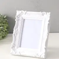 Фоторамка пластик 13х18 см "Узорная" белая 23,5х19 см