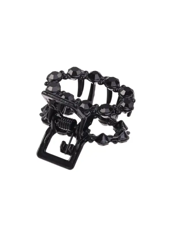 Крабик для волос &laquo;Мелани&raquo;, овал, 2.5 см, чёрный