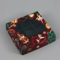Коробка для 9 конфет &laquo;Роскошный щелкунчик&raquo;, 14.7&times;14.7&times;3.5 см