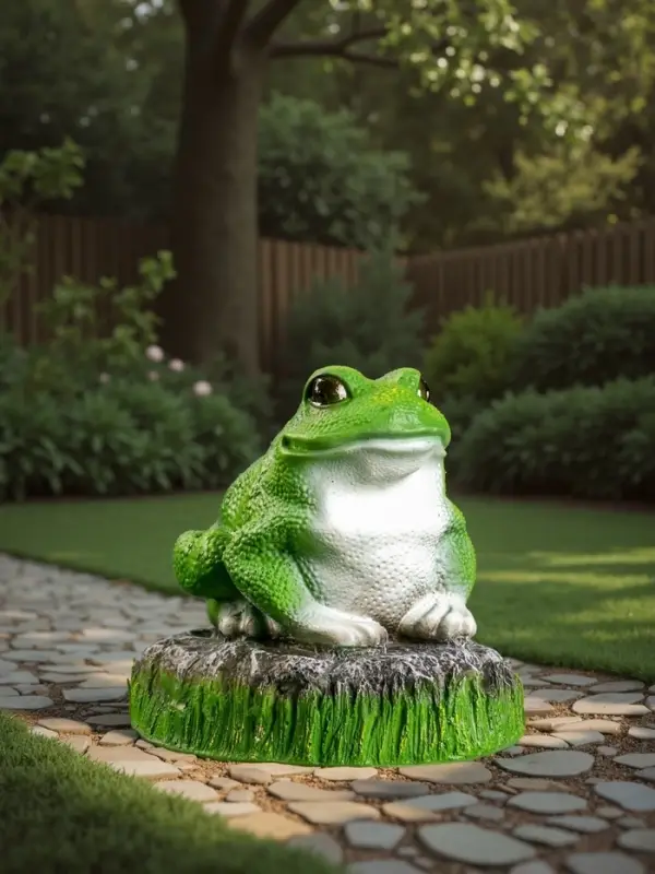 Садовая фигура из гипса &laquo;Лягушка на камне&raquo;, 22&times;20&times;22 см