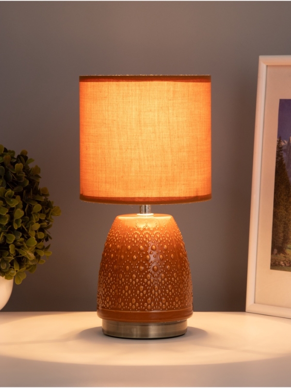 Лампа настольная Лампа настольная "Масаки" 1х40Вт Е14 какао 15х15х30см