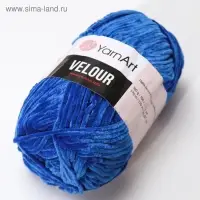 Плюшевая пряжа для вязания спицами, крючком YarnArt, Jeans, Velour, 100% микрополиэстер, 170 м/100 г, (857 василёк)
