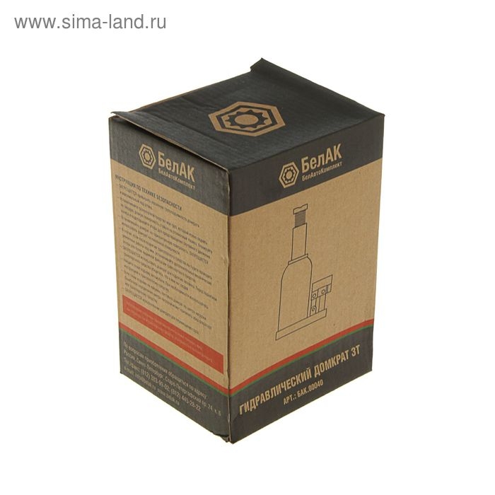 Домкрат  Домкрат "БелАК" БАК.00040, 3 т, высота подъема 285 мм