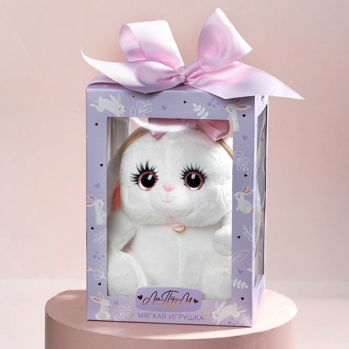 Мягкая игрушка «Зайка Ла-Пу-Ля», в платье, с повязкой бант Мягкая игрушка «Зайка Ла-Пу-Ля», в платье, с повязкой бант