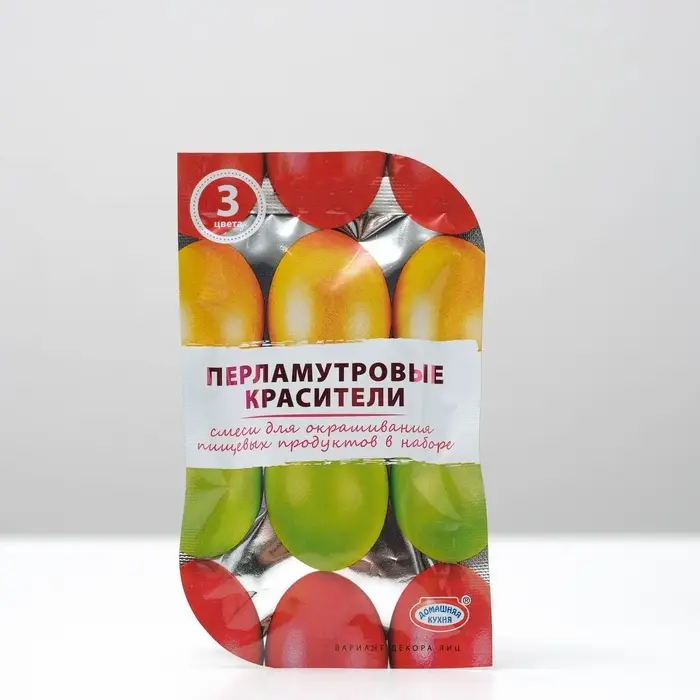 Пищевой краситель для яиц, перламутровый, 3 цвета, микс, 2 вида