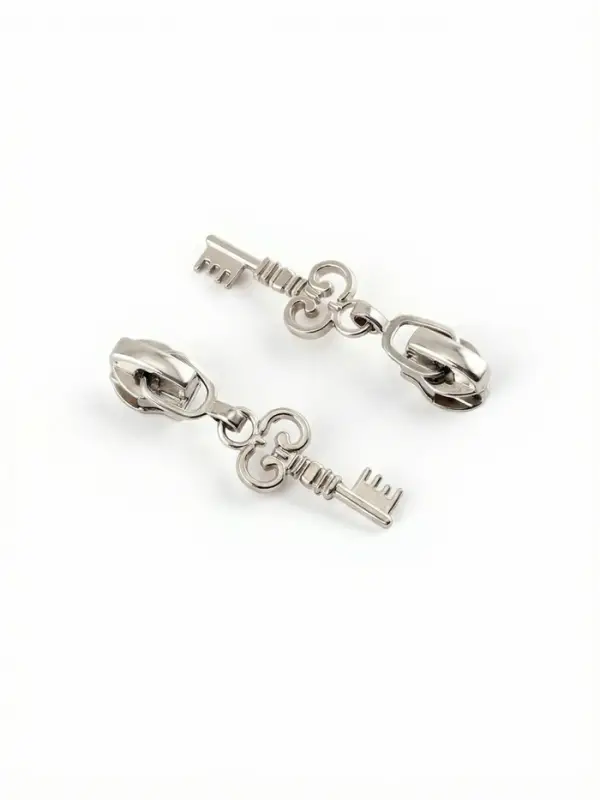 Бегунок для молнии &laquo;Спираль&raquo;, №3, &laquo;Ключ&raquo;, 10 шт., цвет никель