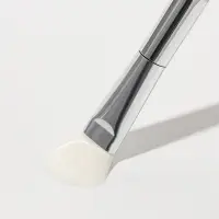 Кисть для масок SILVER, с лопаткой, 14(&plusmn;1) см, серебристая, белая