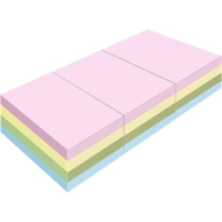 Стикеры Attache с клеев.краем 38х51 пастель. цвета 12 блоков