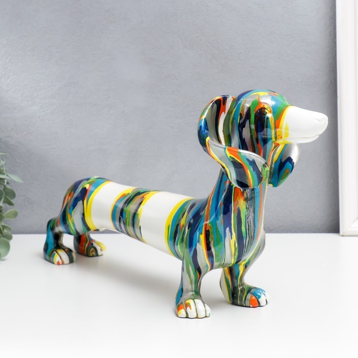 Сувенир полистоун Сувенир полистоун "Такса" подтёки краски 22,5х11х43 см