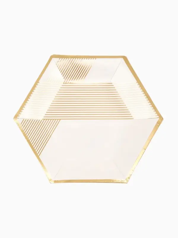 Набор тарелок белый с золотом 23 см. (10 шт) Набор тарелок белый с золотом 23 см. (10 шт)