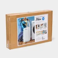 Плетёная корзина для белья с крышкой "Лён" 75л 43×32×60см, цвет белый Плетёная корзина для белья с крышкой "Лён" 75л 43×32×60см, цвет белый