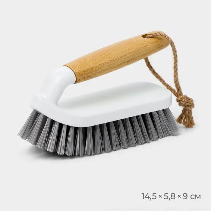 Щётка - утюжок Meli, бамбуковая ручка, 14.5×5.8×9 см, ворс 2.5 см Щётка - утюжок Meli, бамбуковая ручка, 14.5×5.8×9 см, ворс 2.5 см