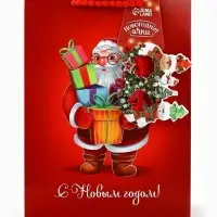 Пакет подарочный новогодний &laquo;С Новым годом&raquo;, с очками, 31&times;11&times;40 см