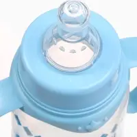 Бутылочка для кормления M&B &laquo;Маленький джентльмен&raquo; детская классическая, с ручками, 150 мл, от 0 мес., голубой