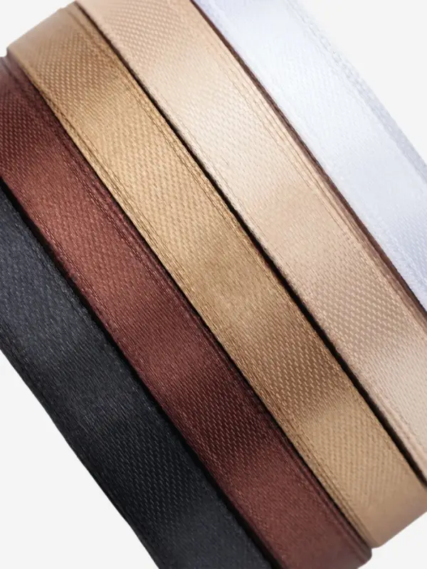 Атласная лента, набор 5 шт. &laquo;Уютный&raquo;, 10 мм, 23&plusmn;1 м