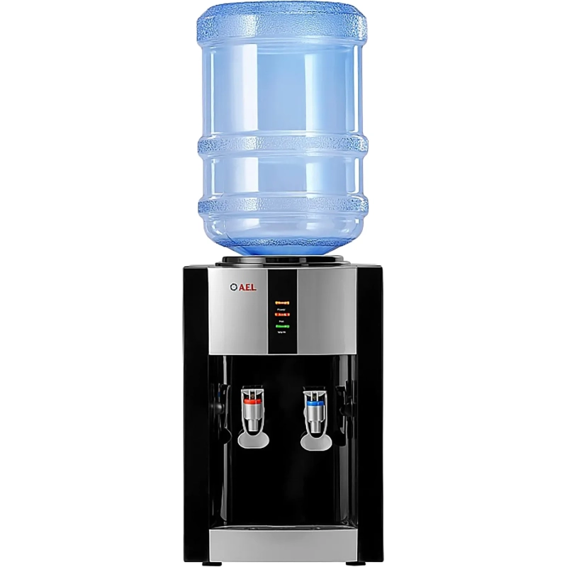 Кулер для воды AEL TD-AEL-47 black/silver настольный,   электронное охл