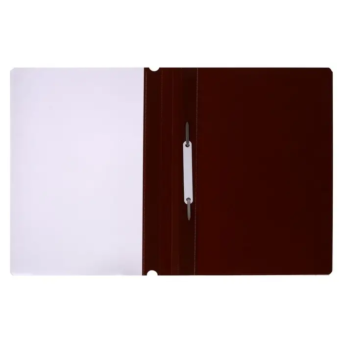 Папка-скоросшиватель Calligrata, А4, 120 мкм, коричневая, прозрачный верх