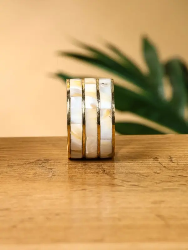 Кольца для салфеток (набор 4 шт) "Браслет" 4,5х4,5х2,5 см, латунь