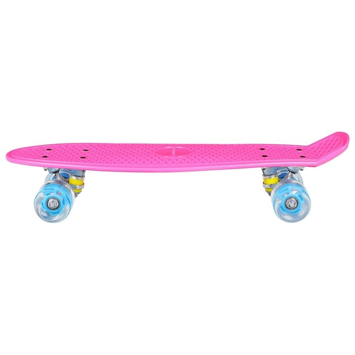 Пенниборд ONLYTOP, 56х15 см, колёса световые PU 60х45 см, алюминиевая рама, цвет фуксия Пенниборд ONLYTOP, 56х15 см, колёса световые PU 60х45 см, алюминиевая рама, цвет фуксия