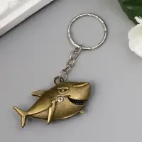 Брелок для ключей на кольце &laquo;Акула&raquo;, металл, 2.7&times;4.7 см, МИКС