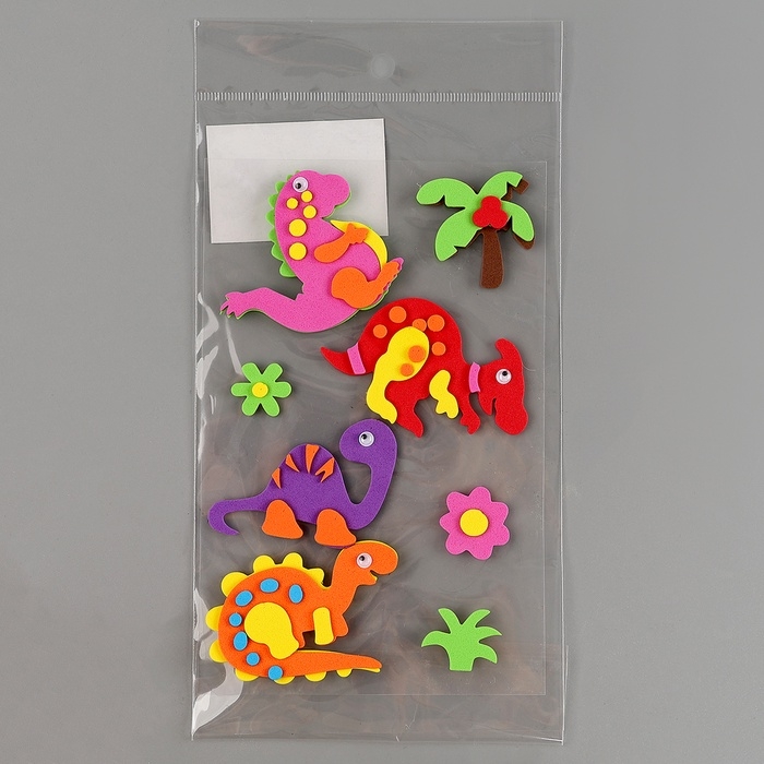 Набор наклеек из EVA  Набор наклеек из EVA "Динозавры", 8 шт