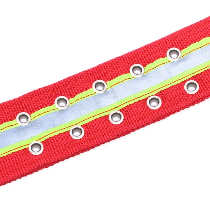 Ошейник четырехслойный светоотражающий с вертлюгом, 65 х 4 см, красный Ошейник четырехслойный светоотражающий с вертлюгом, 65 х 4 см, красный