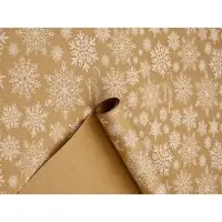 Бумага в тубусе крафтовая в рулоне &laquo;Снежинки&raquo;, 0.68 &times; 7 м