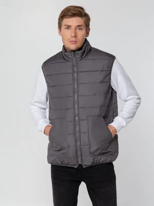 Жилет Leven, темно-серый (графит), размер XS Жилет Leven, темно-серый (графит), размер XS