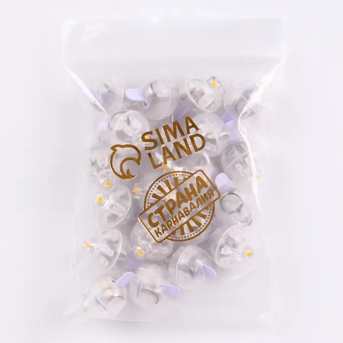 Светодиод для воздушного шара, круглый, цвет жёлтый, пластик Светодиод для воздушного шара, круглый, цвет жёлтый, пластик