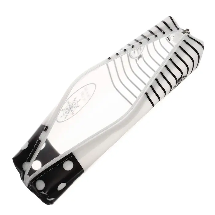 Пенал школьный, на молнии силиконовый "Эйфелева башня" в горошек