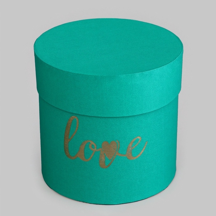 Набор шляпных коробок 3 в 1 Набор шляпных коробок 3 в 1 "Love" зелёный, 16 х 15,5 - 11 х 10,5 см