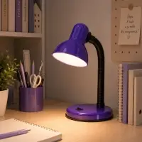 Лампа настольная RISALUX, Е27, 40 Вт, фиолетовая